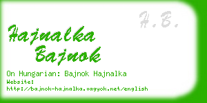 hajnalka bajnok business card